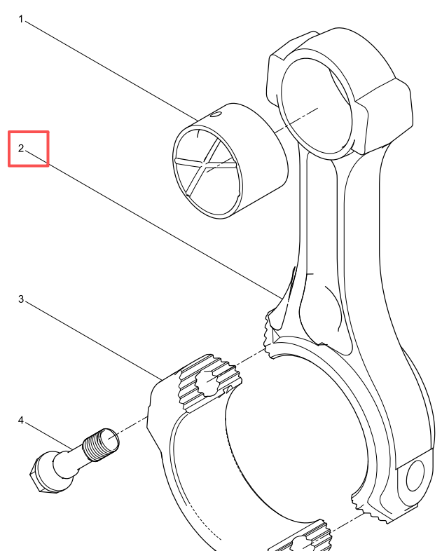 612630020020 Connecting Rod Body Baudouin High Quality OEM