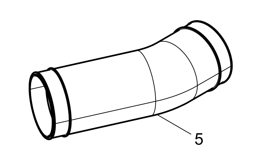 612700120016 Intake Connecting Pipe Baudouin High Quality OEM