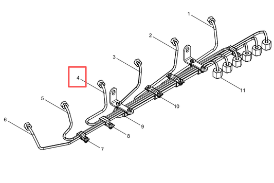612630080218 High Pressure Pipe Assembly(Cylinder 4) Baudouin High Quality OEM
