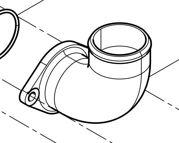 X6231.225W Water-outlet Pipe Baudouin High Quality OEM