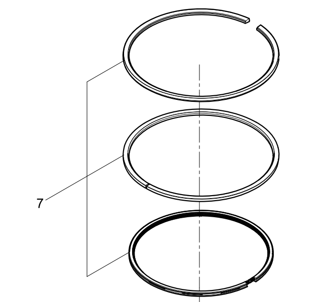 612700020061 Piston Ring Set Baudouin High Quality OEM