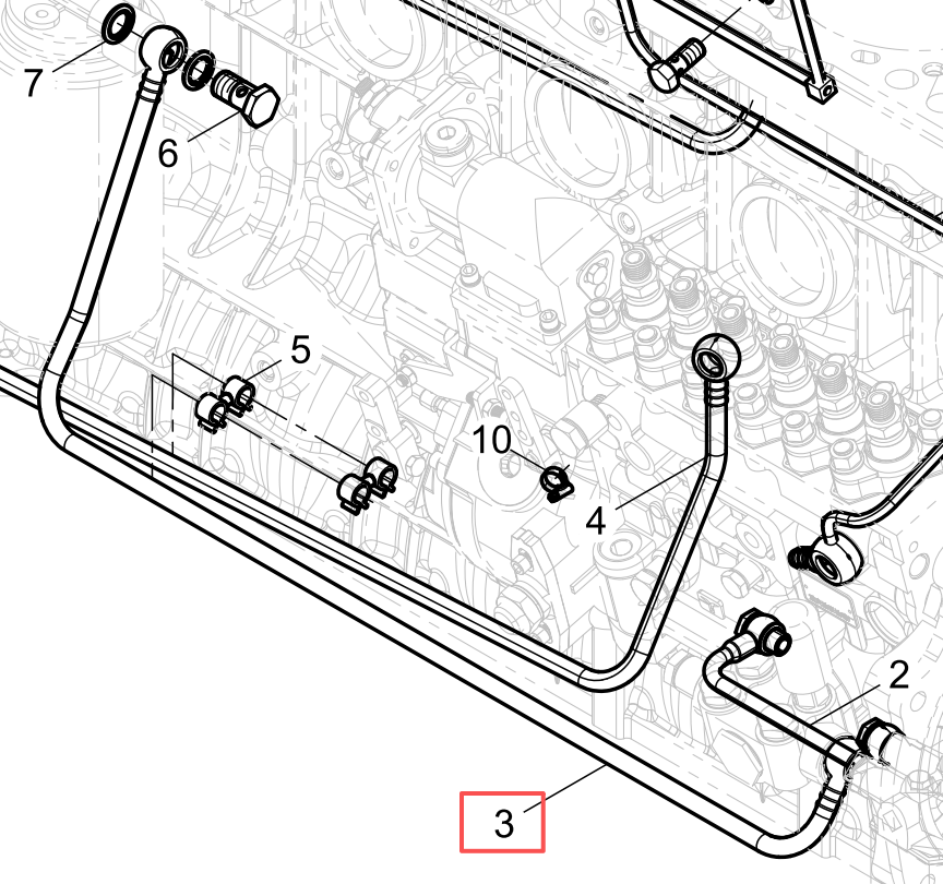 612630080323 Fuel-inlet Pipe Baudouin High Quality OEM