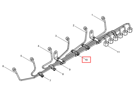 612600081883 High-pressure Fuel Pipe Assembly Baudouin High Quality OEM
