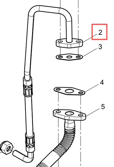 1001050679 Turbocharger Oil Pipe Assembly Baudouin High Quality OEM
