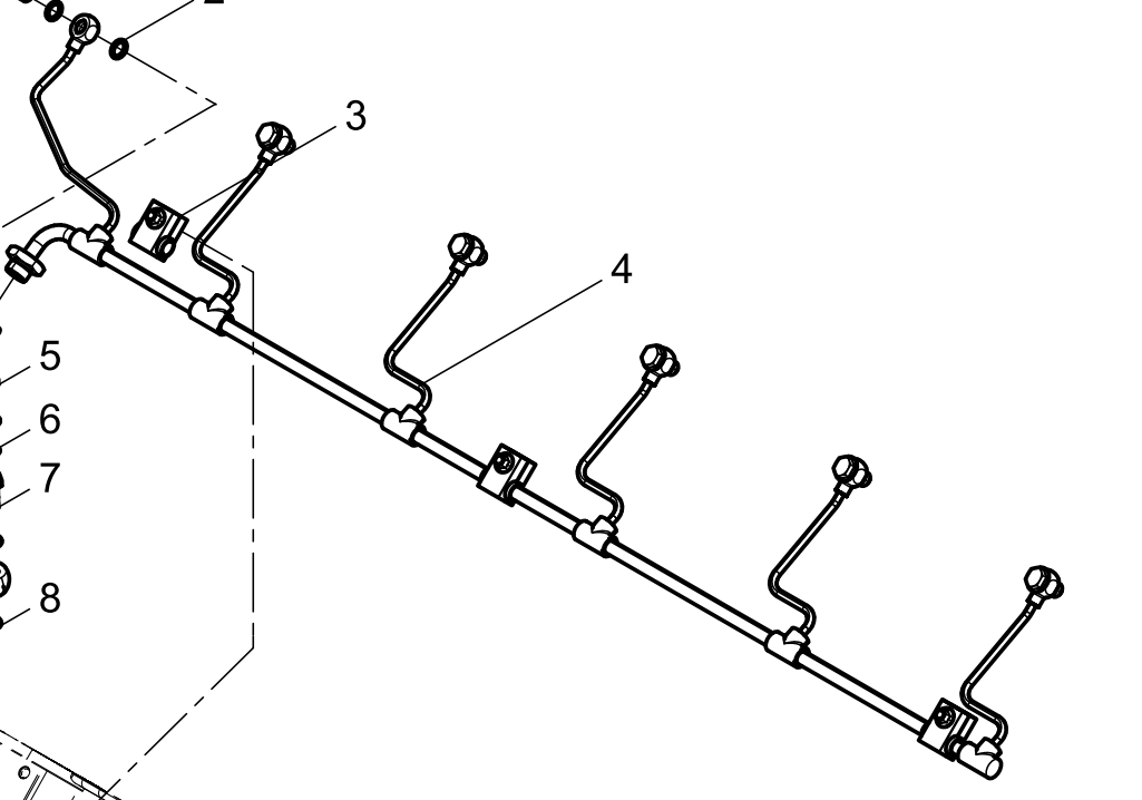 1001488496 Rocker Arm Oil Pipe Baudouin High Quality OEM