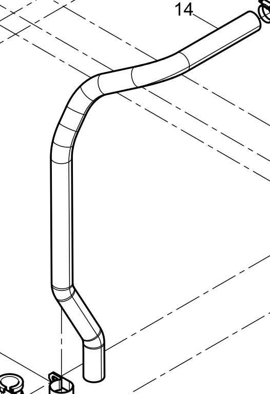 612630040322 Oil-gas Separator Air-outlet Pipe Baudouin High Quality OEM