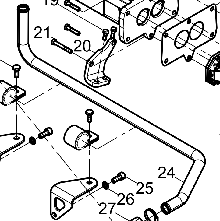 1000192828 EGR Cooler Water Pipe Assembly Baudouin High Quality OEM