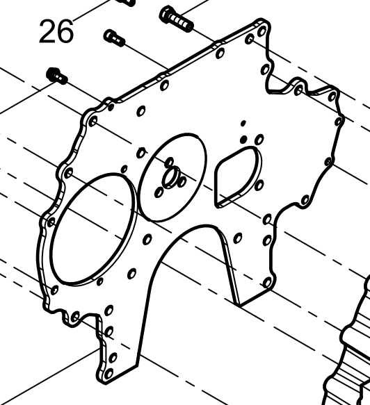 1000434262 Flywheel Housing Plate Baudouin High Quality OEM