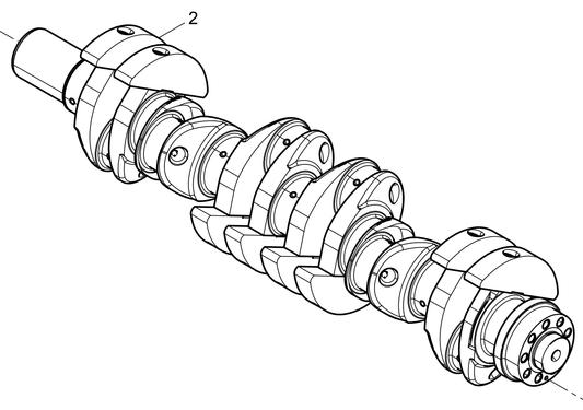 331002000099 Crankshaft Assembly Baudouin High Quality OEM