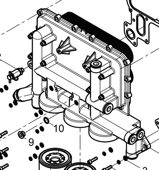1001224838 Oil Cooler Assembly Baudouin High Quality OEM