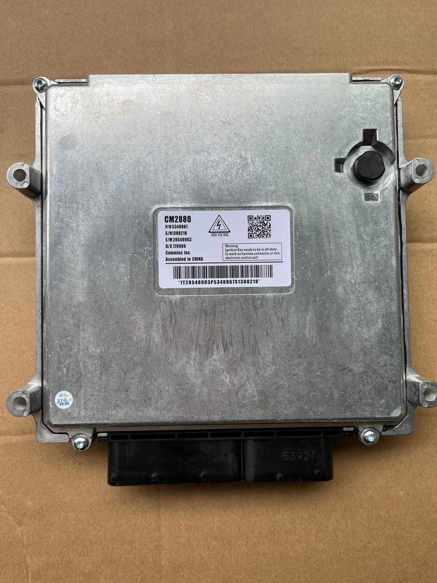 OEM: 5348867 CM2880 Material: Metal Color: Silver Origin: Made in China Weight: 1500g Packing List: 1* Used ECU Diesel Engine More Service We can provide OEM Manufacturing service We can Be your one-step solution for Auto Parts We can provide technical scheme for you Feel Free to Contact Us, We will get back to you as soon as possible.