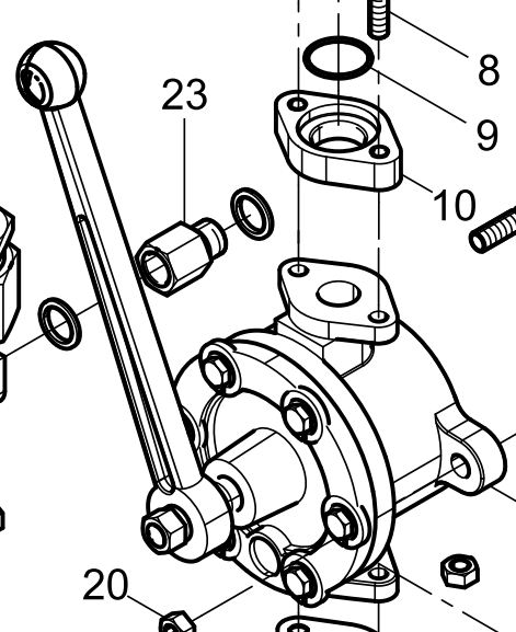 77717510E Hand oil pump assembly Baudouin High Quality OEM