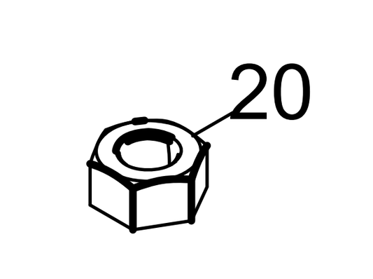 90003871222 Hexagon Nuts Style 1 Baudouin High Quality OEM