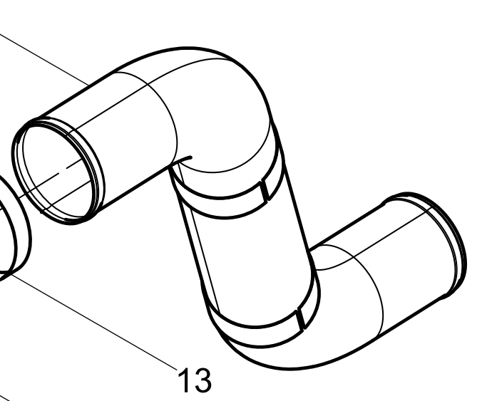 612700120004 Inter-cooler Air Pipe Assembly Baudouin High Quality OEM