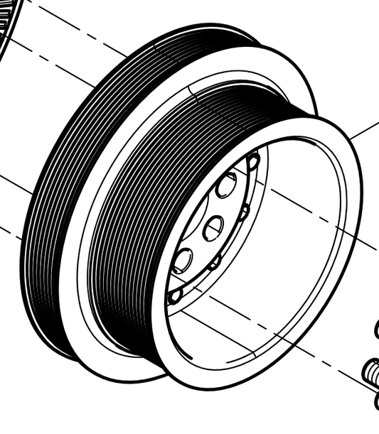 331002000222 Crankshaft Pulley Baudouin High Quality OEM