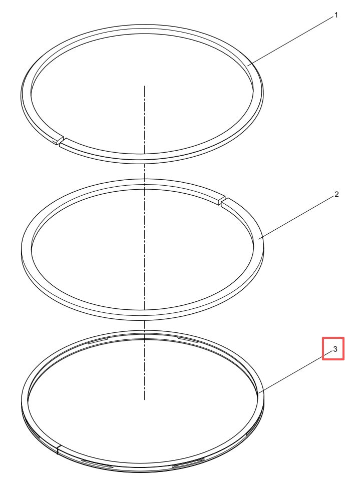 612630020028 Coil Spring Loaded Oil-control Ring Baudouin High Quality OEM