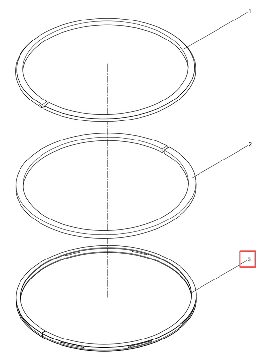 612630020028 Coil Spring Loaded Oil-control Ring Baudouin High Quality OEM