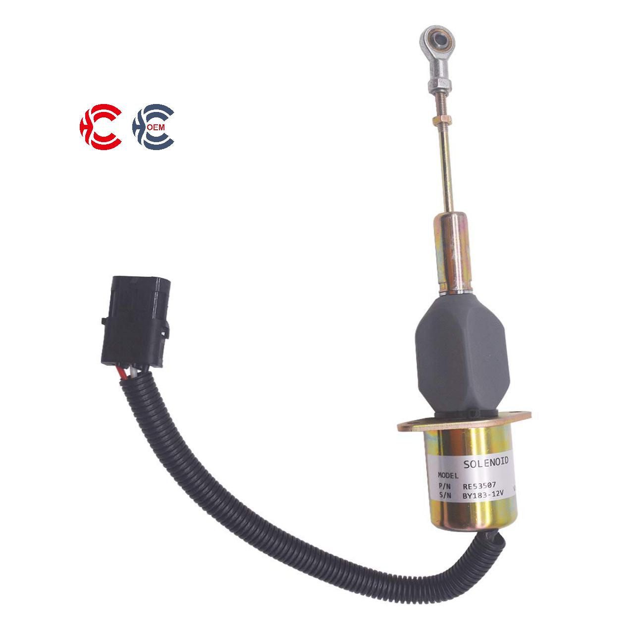 OEM: RE53507Material: ABS MetalColor: Black SilverOrigin: Made in ChinaWeight: 1500gPacking List: 1* Flameout Solenoid Valve More ServiceWe can provide OEM Manufacturing serviceWe can Be your one-step solution for Auto PartsWe can provide technical scheme for you Feel Free to Contact Us, We will get back to you as soon as possible.