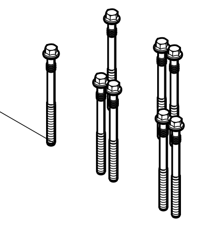 612630040002 Cylinder Head Main Bolt Baudouin High Quality OEM