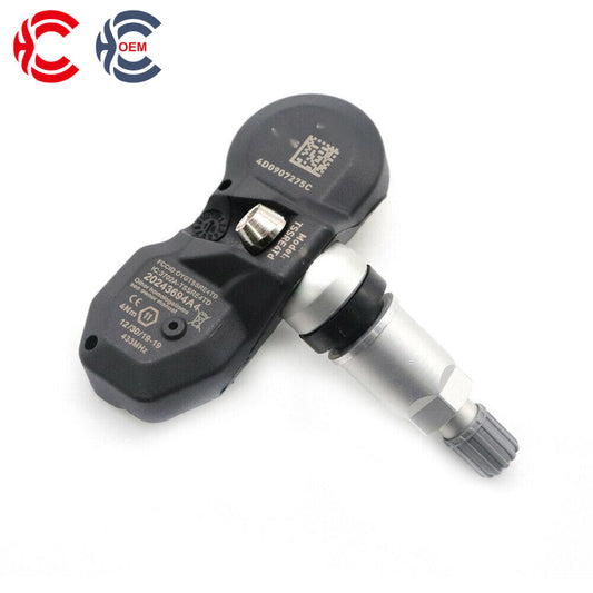 OEM: 4D0907275AMaterial: ABS MetalColor: Black SilverOrigin: Made in ChinaWeight: 200gPacking List: 1* Tire Pressure Monitoring System TPMS Sensor More ServiceWe can provide OEM Manufacturing serviceWe can Be your one-step solution for Auto PartsWe can provide technical scheme for you Feel Free to Contact Us, We will get back to you as soon as possible.
