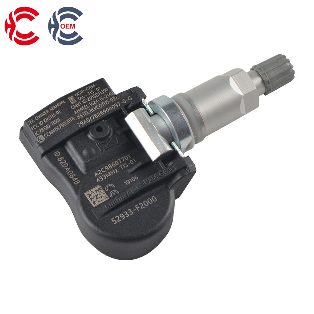 OEM: 52933-F2000Material: ABS MetalColor: Black SilverOrigin: Made in ChinaWeight: 200gPacking List: 1* Tire Pressure Monitoring System TPMS Sensor More ServiceWe can provide OEM Manufacturing serviceWe can Be your one-step solution for Auto PartsWe can provide technical scheme for you Feel Free to Contact Us, We will get back to you as soon as possible.