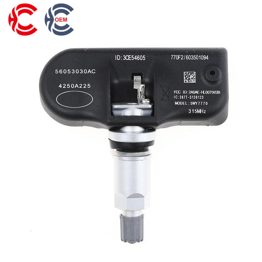 OEM: 56053030ACMaterial: ABS MetalColor: Black SilverOrigin: Made in ChinaWeight: 200gPacking List: 1* Tire Pressure Monitoring System TPMS Sensor More ServiceWe can provide OEM Manufacturing serviceWe can Be your one-step solution for Auto PartsWe can provide technical scheme for you Feel Free to Contact Us, We will get back to you as soon as possible.